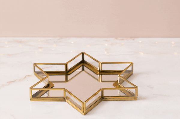 Star of David mirrored tray- Peace Love Light Shop