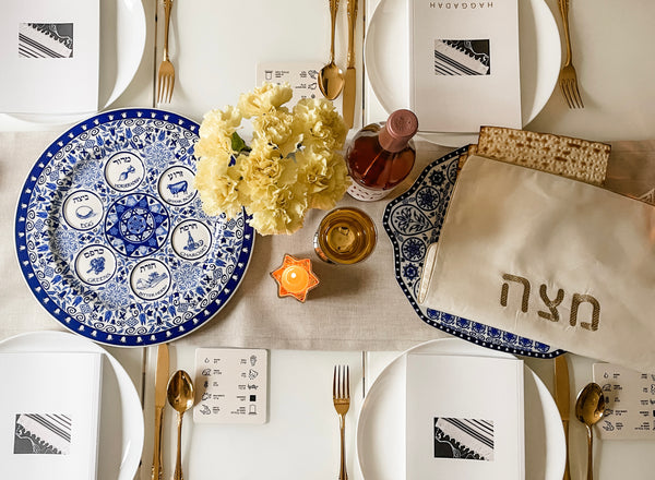 Porcelain Classic Seder Plate- Peace Love Light Shop
