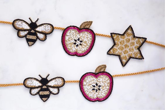 Rosh Hashanah beaded garland - Peace Love Light Shop.  Designed by Adara Rituals.