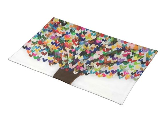 Modern Challah Cover- Heart Tree. Peace Love Light Shop