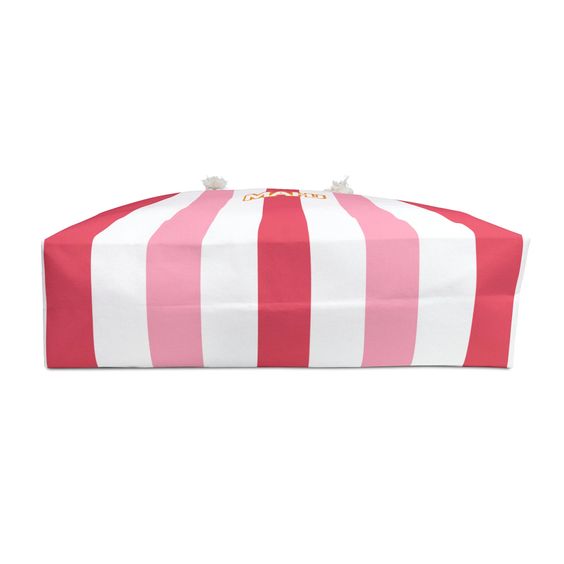 Mah Jong Tote Bag, Pink Stripe- Peace Love Light