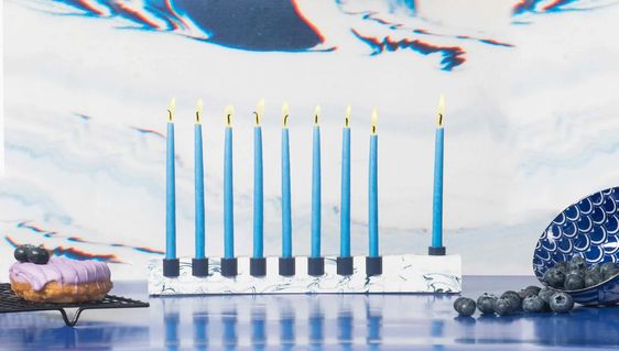 Modern Menorah- Peace Love Light Shop