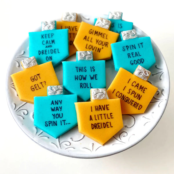 Hanukkah funny dreidel tiles- Peace Love Light Shop