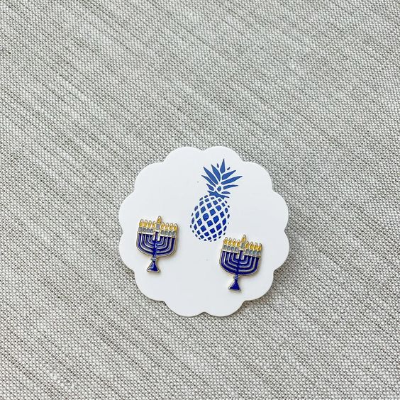 Menorah Earrings- Peace Love Light Shop