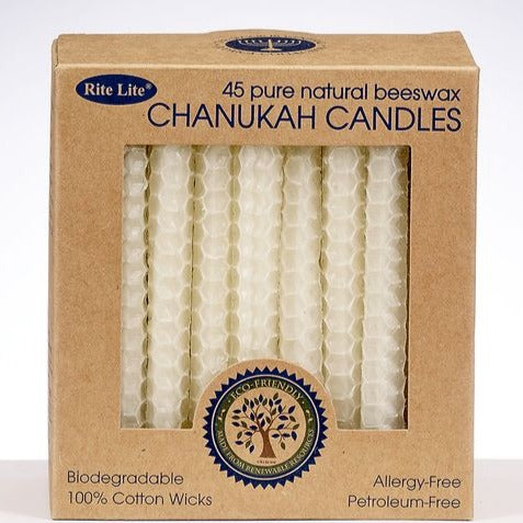 Hanukkah Natural Beeswax Candles- Peace Love Light Shop