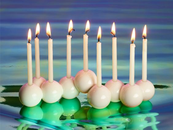 Modern Bubble Menorah- Peace Love Light Shop