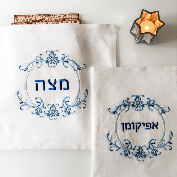 Passover matzah cover, afikoman set- Peace Love Light Shop