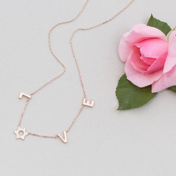Jewish Star, Star of David Love Necklace - Peace Love Light Shop