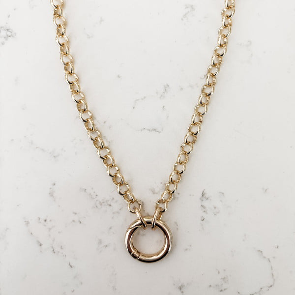 Jewelry- Necklace Clasp Charm Gold- Peace Love Light Shop