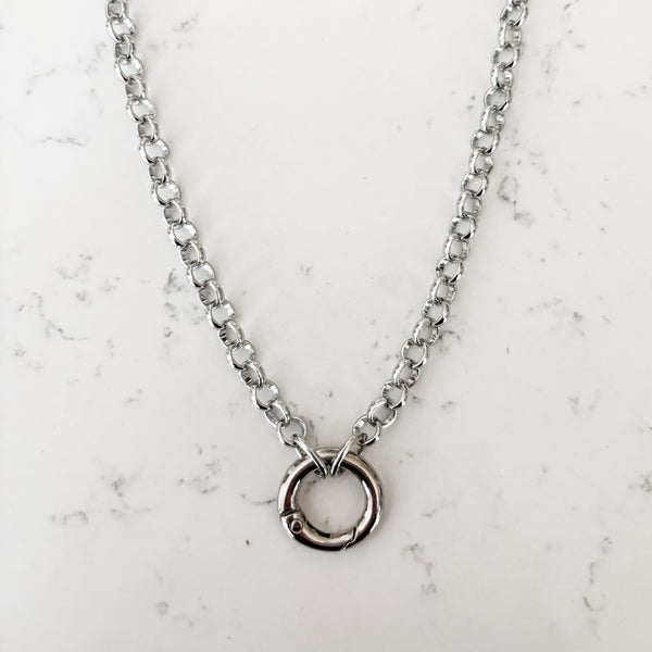 Jewelry- Necklace Clasp Charm Silver- Peace Love Light Shop