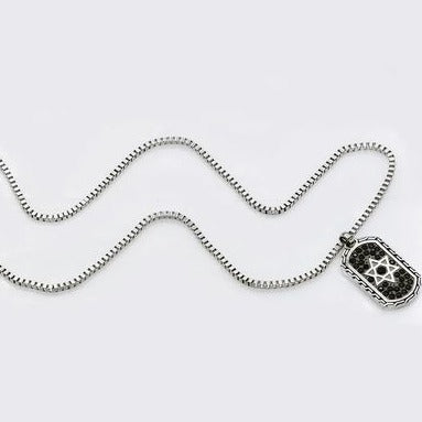 Men's star of David cubic zirconia necklace- Peace Love Light Shop