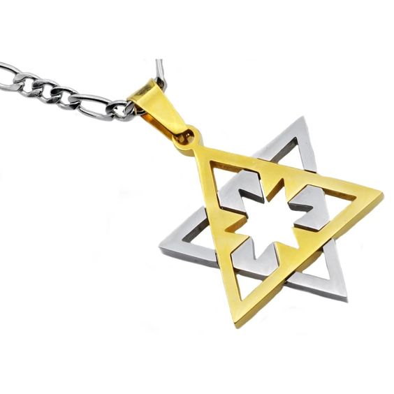 Men's star of David Necklace- Peace Love Light Shop