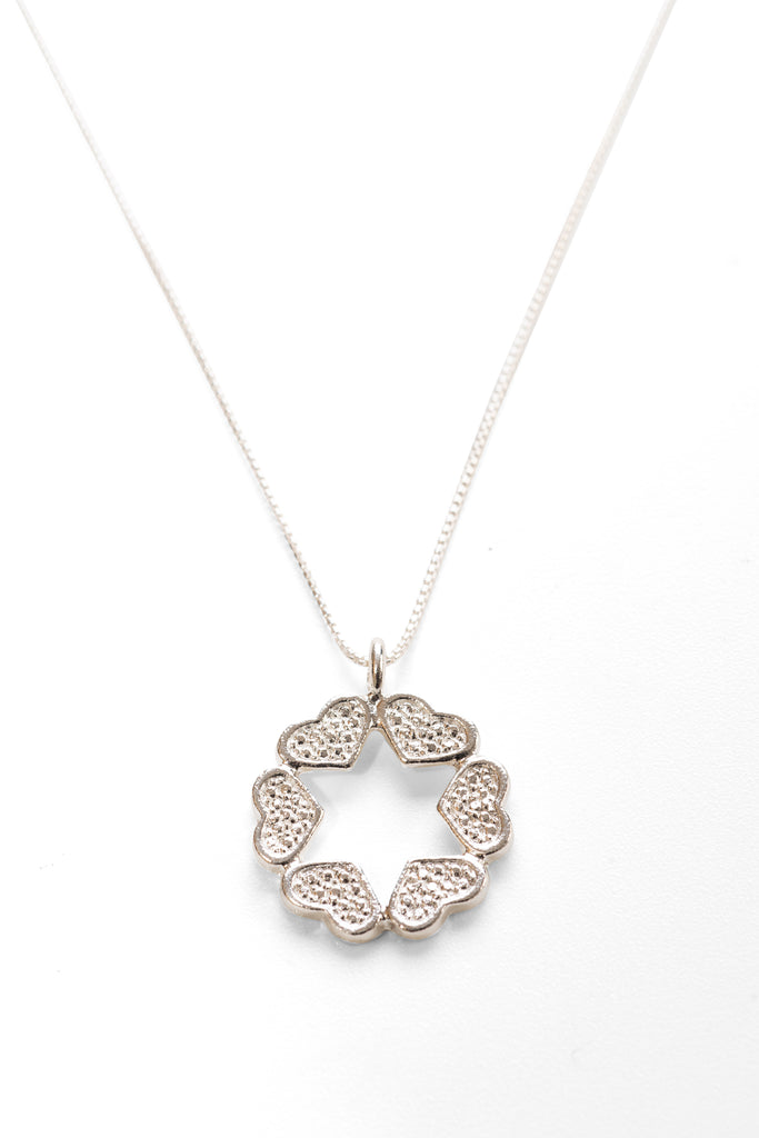 Jewish Star Heart Necklace- Peace Love Light Shop