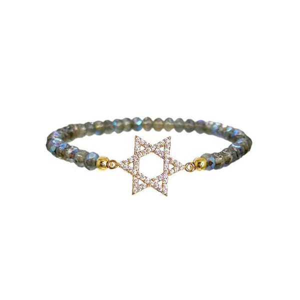 Beaded star of David bracelet- Peace Love Light Shop