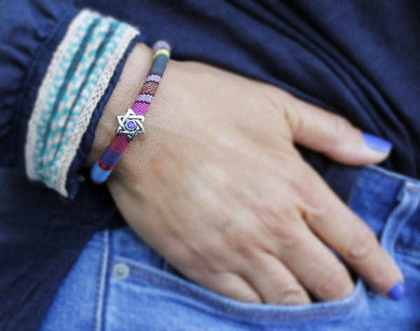 Star of David Cotton Bracelet- Peace Love Light Shop