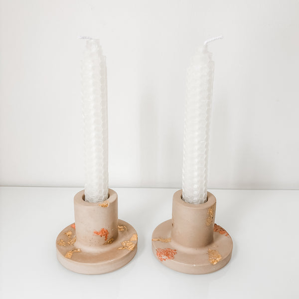 Modern Shabbat Candle Holders- Peace Love Light Shop