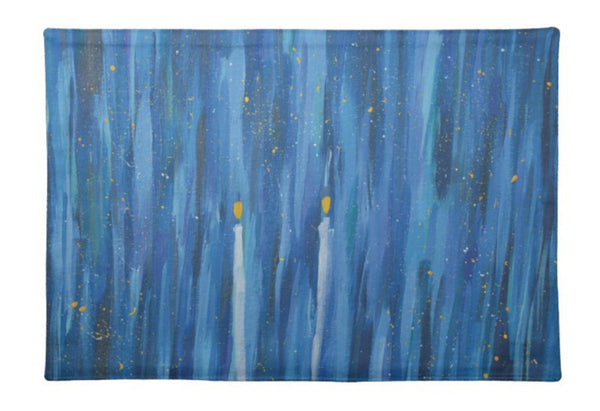 Modern Challah Cover, Shabbat Candles- Peace Love Light Shop