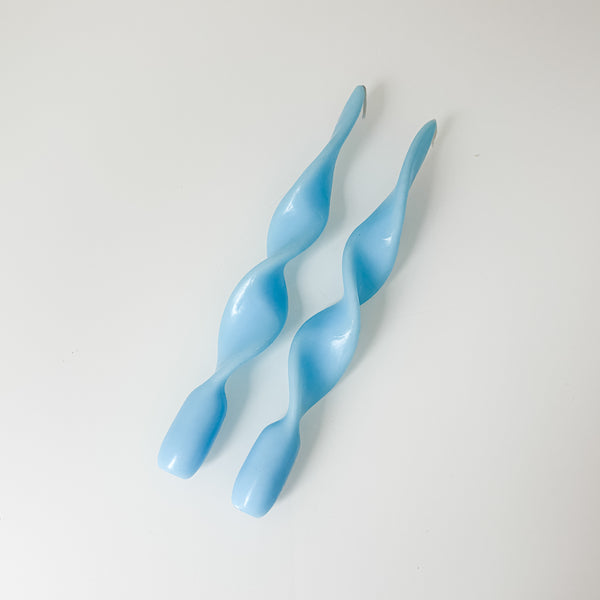 Blue Spiral Candles- Peace Love Light Shop