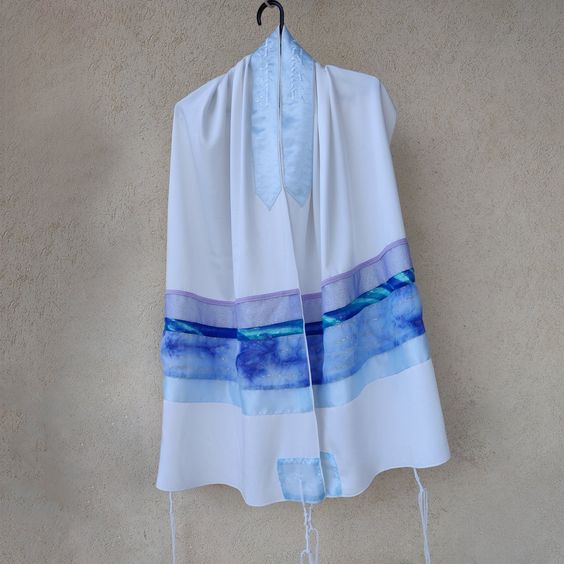 Tallit, Made In Israel. Lavender & Blue- Peace Love Light Shop