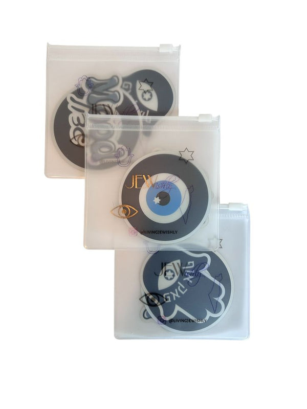 Jewish Holographic sticker pack- evil eye, hamsa