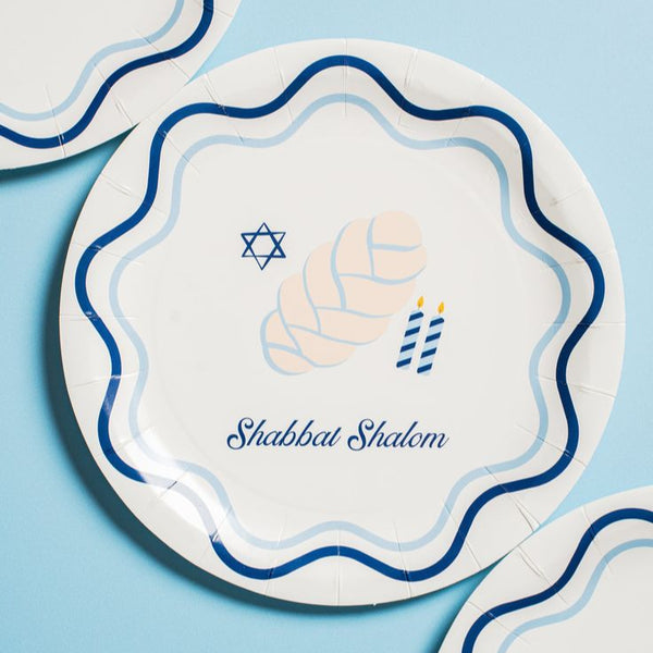 Shabbat paper plates- Peace Love Light Shop