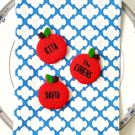 Rosh Hashanah Personalized Marzipan Place Settings- Peace Love Light Shop