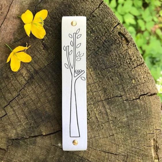 Line-Drawn Nest Mezuzah - Peace Love Light Shop