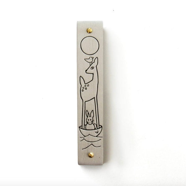 Line-Drawn Children's Woodland Mezuzah - Peace Love Light Shop