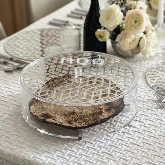 Round Laser Cut Matzah Box- Peace Love Light Shop