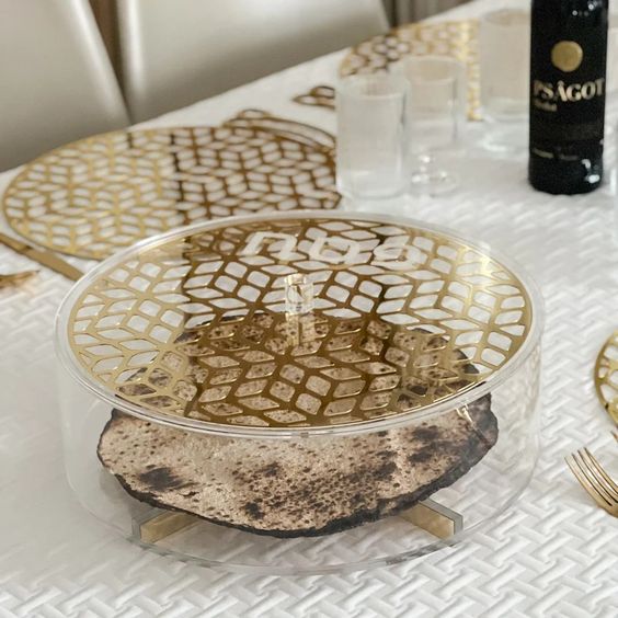 Round Laser Cut Matzah Box- Peace Love Light Shop
