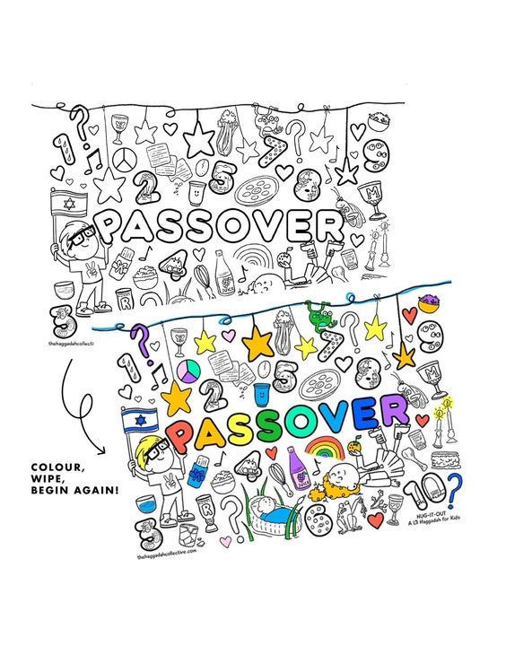 Passover doodle mat- Peace Love Light Shop