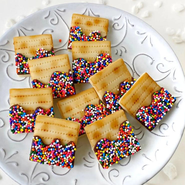 Passover Marzipan Rainbow Sprinkle Matzah Tiles, Hostess Gift - Peace Love Light Shop