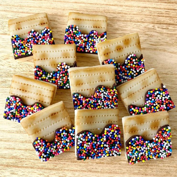 Passover Marzipan Rainbow Sprinkle Matzah Tiles, Hostess Gift - Peace Love Light Shop