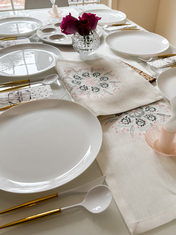 Passover tablescape- Peace Love Light Shop