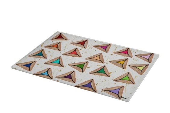 Purim serving tray- Peace Love Light/Arielle Zorger Designs